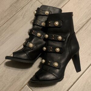 Karl Lagerfeld Paris Boots with Pearl Accents